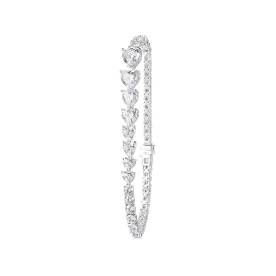 Whisper Of Love Graduated Heart-Shaped Tennis Bracelet