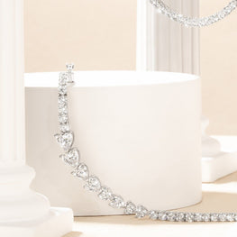 Whisper Of Love Graduated Heart-Shaped Tennis Bracelet