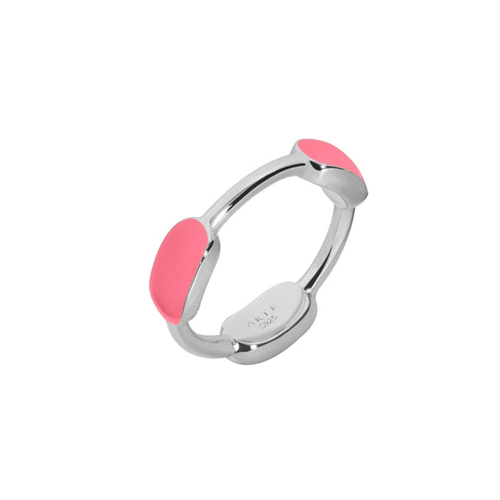 Toggle Pillow Dome Ring - Coral Pink