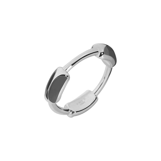 Toggle Sculpted Dome Ring - Gunmetal Gray