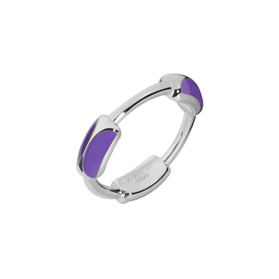 Toggle Sculpted Dome Ring - Opulence Purple