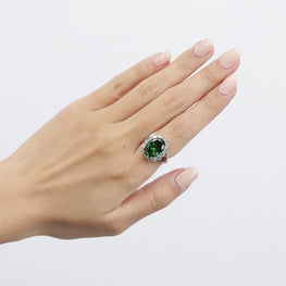 Hermosa Semi Precious Emerald Green Ring