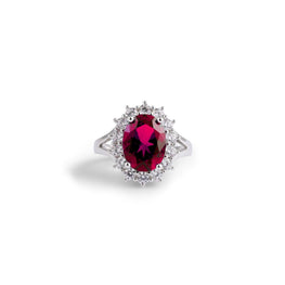 Hermosa Semi Precious Ruby Red Ring