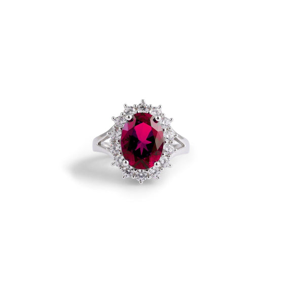 Hermosa Semi Precious Ruby Red Ring