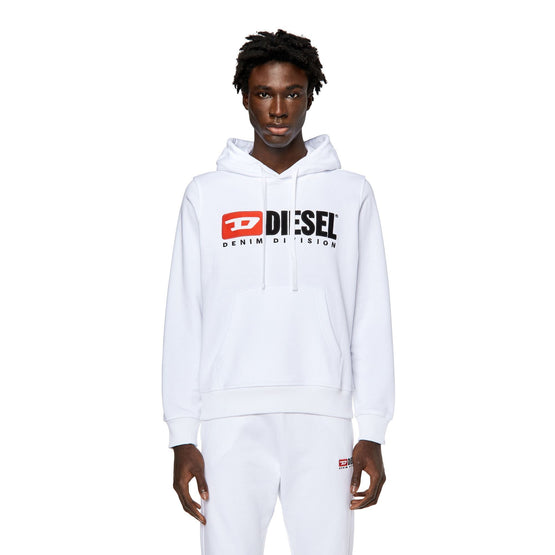 Men S-Ginn-Hood-Div Sweat-Shirt - Bright White
