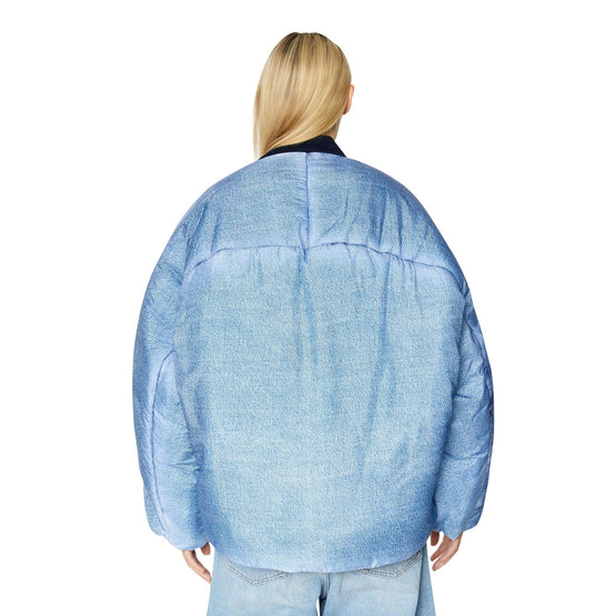 Women W-Day-Print Jacket - Blue