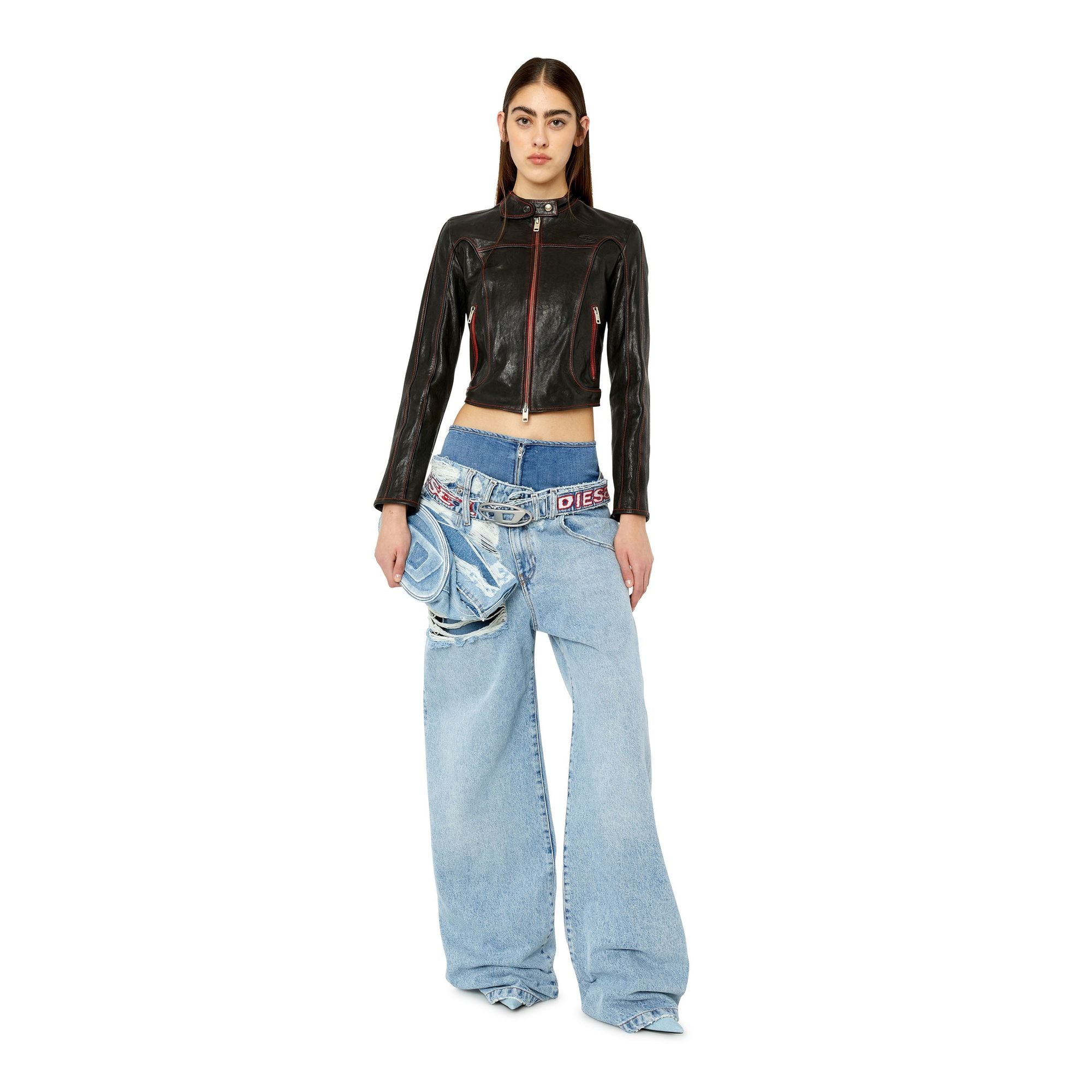 Women D-Illin L.32 Trousers - Light Blue