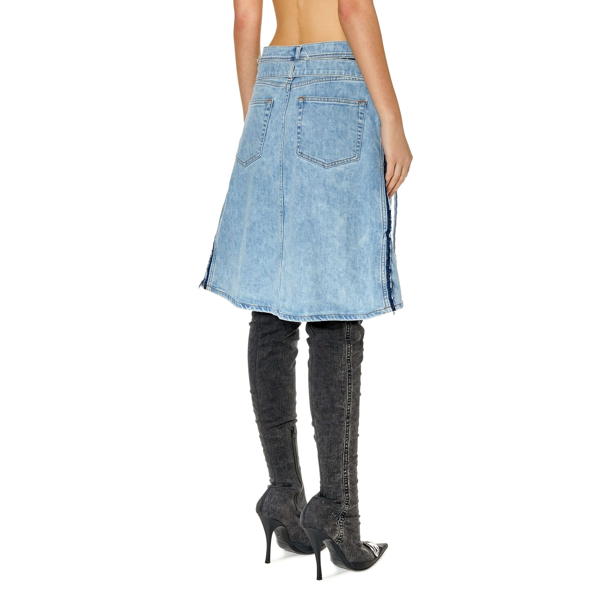 Women De-Pendence-Mid Skirt - Blue