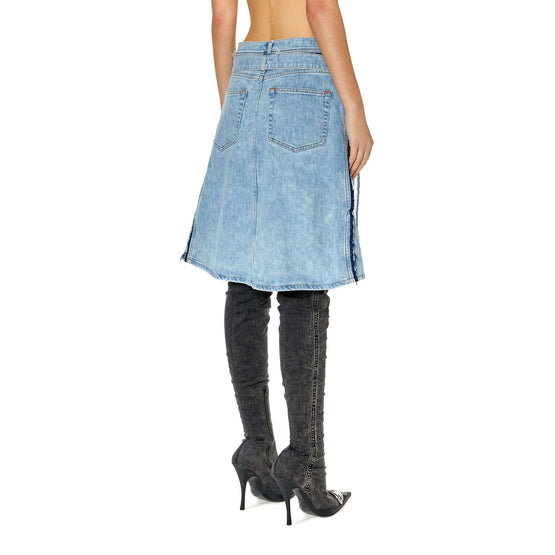 Women De-Pendence-Mid Skirt - Blue