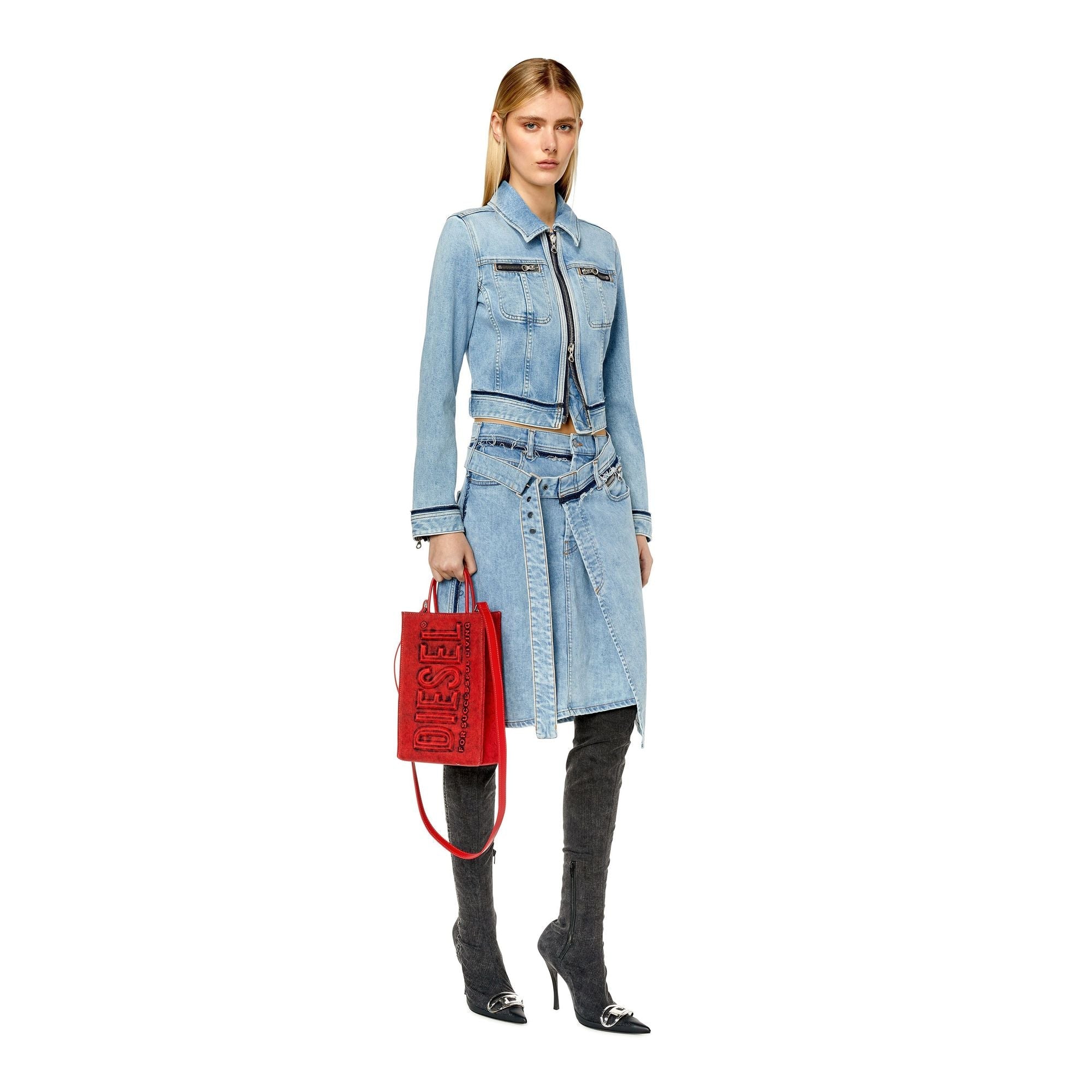 Women De-Pendence-Mid Skirt - Blue