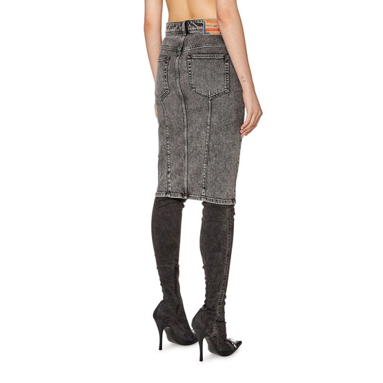 Women De-Pencil-Z Skirt - Grey