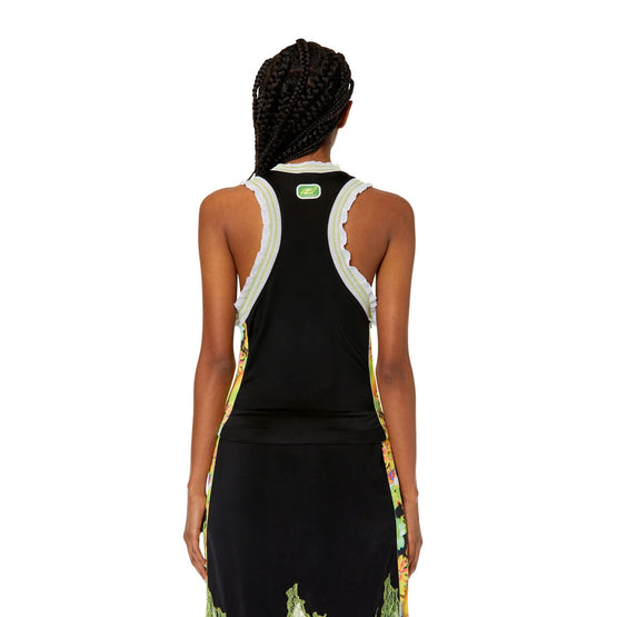 Women T-Vazirib Top - Black Black Black