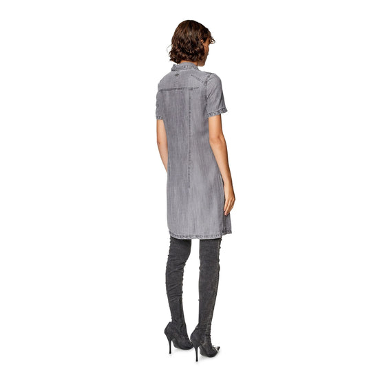 Women De-Shirty Dress - Grey