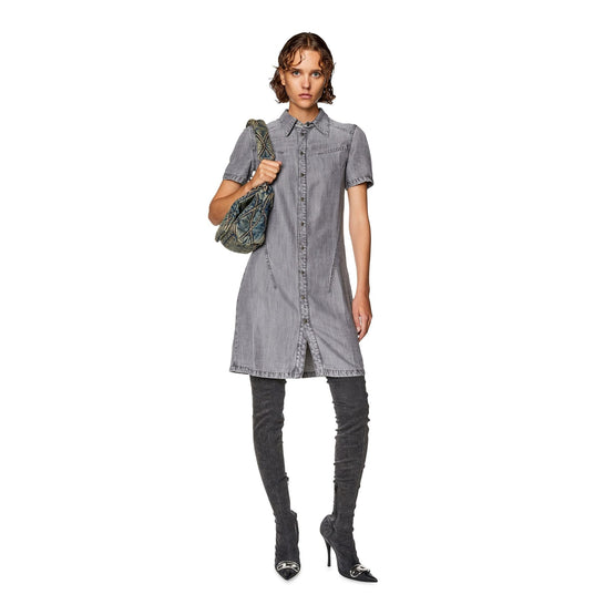Women De-Shirty Dress - Grey