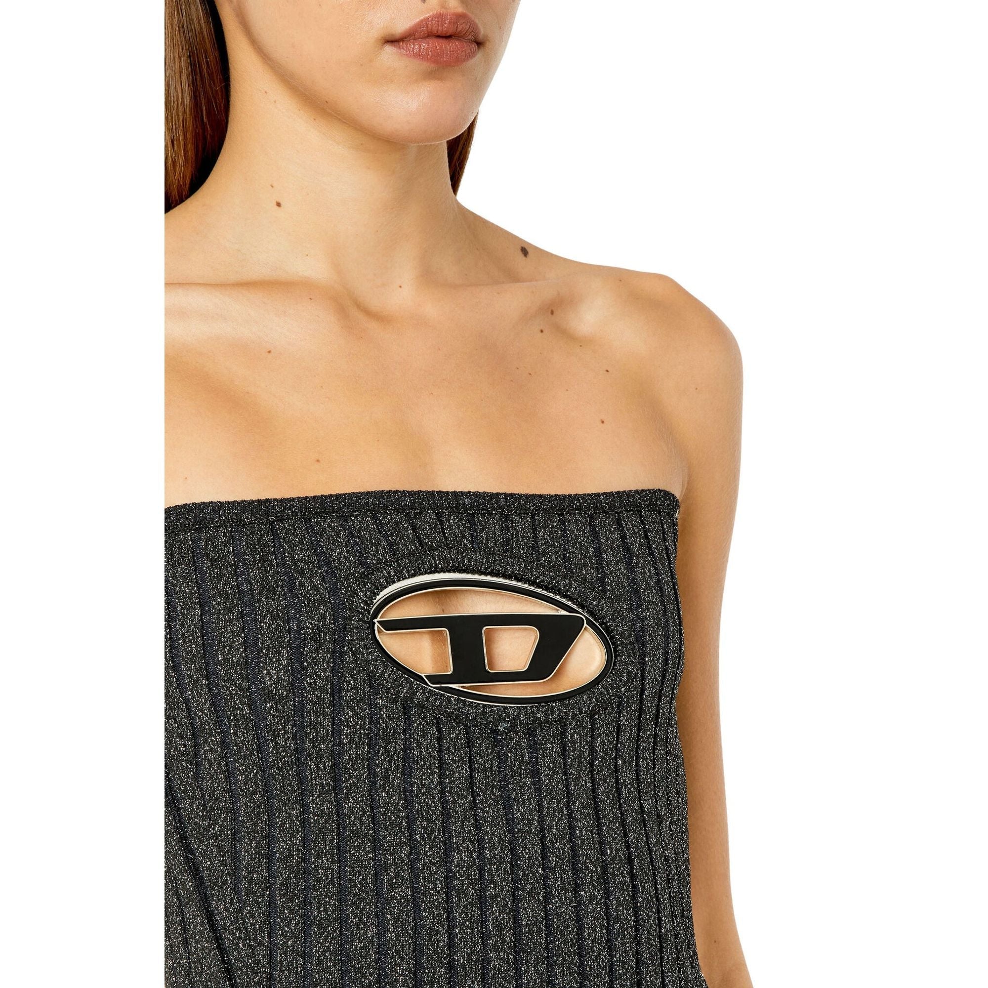 Women M-Clarksville-Lurex Knitwear - Black