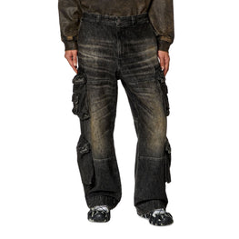 Men D-Fish-Cargo-S Trousers - Navy