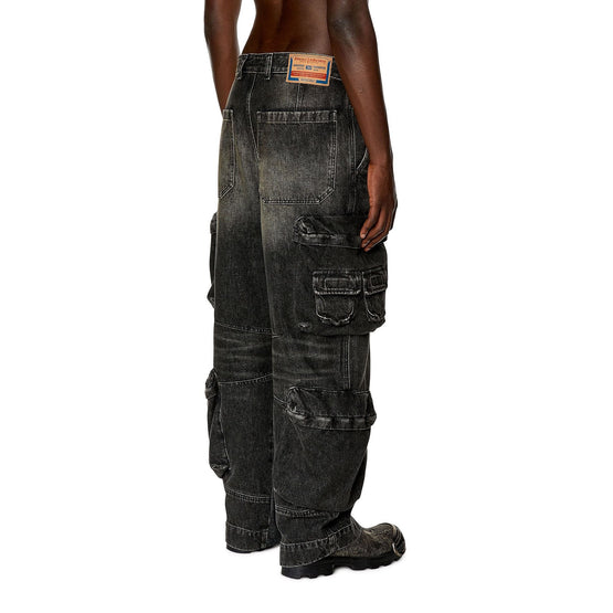 Men D-Fish-Cargo-S Trousers - Navy