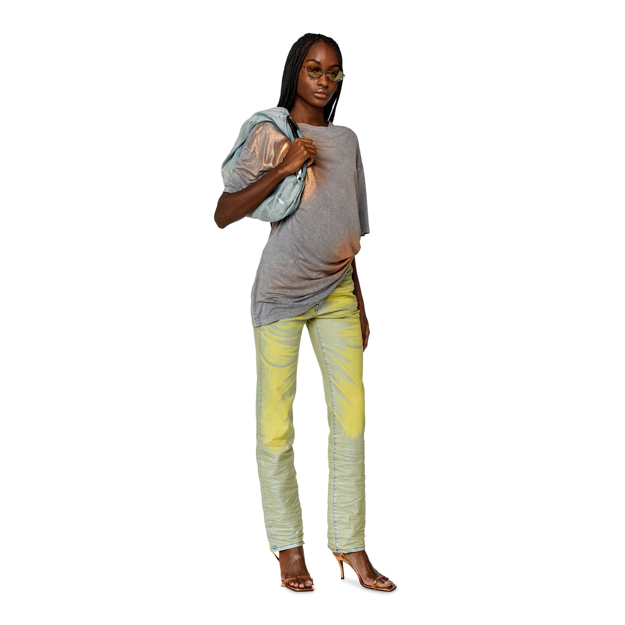 Women 1989 D-Mine-S Trousers - Yellow Blue