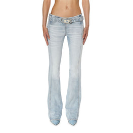 Women D-Ebbybelt-S Trousers - Light Blue