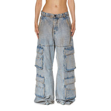 Women D-Sire-Cargo-D L.32 Trousers - Blue