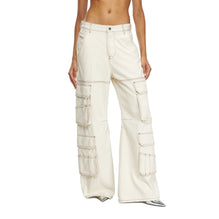 Women D-Sire-Cargo-D L.30 Trousers - Bright White