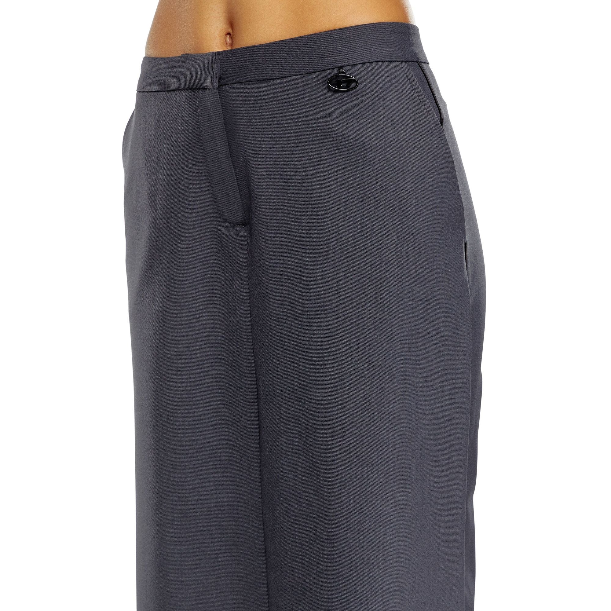 Women P-Earl Trousers - Dark Grey Melange