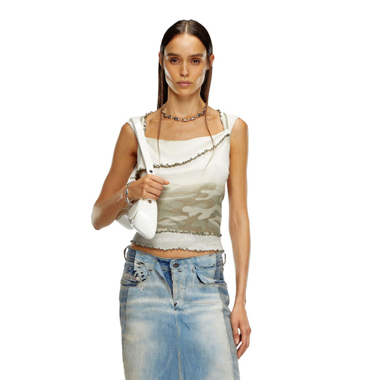 Women T-Janet Top - Ivory Multi