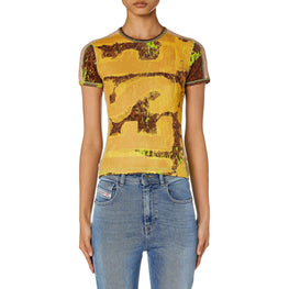 Women T-Ele-Long-P5 T-Shirt - Dark Beige
