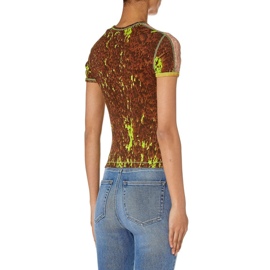 Women T-Ele-Long-P5 T-Shirt - Dark Beige