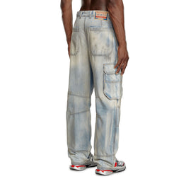 Men D-Fish-Cargo-S1 Trousers - Light Blue