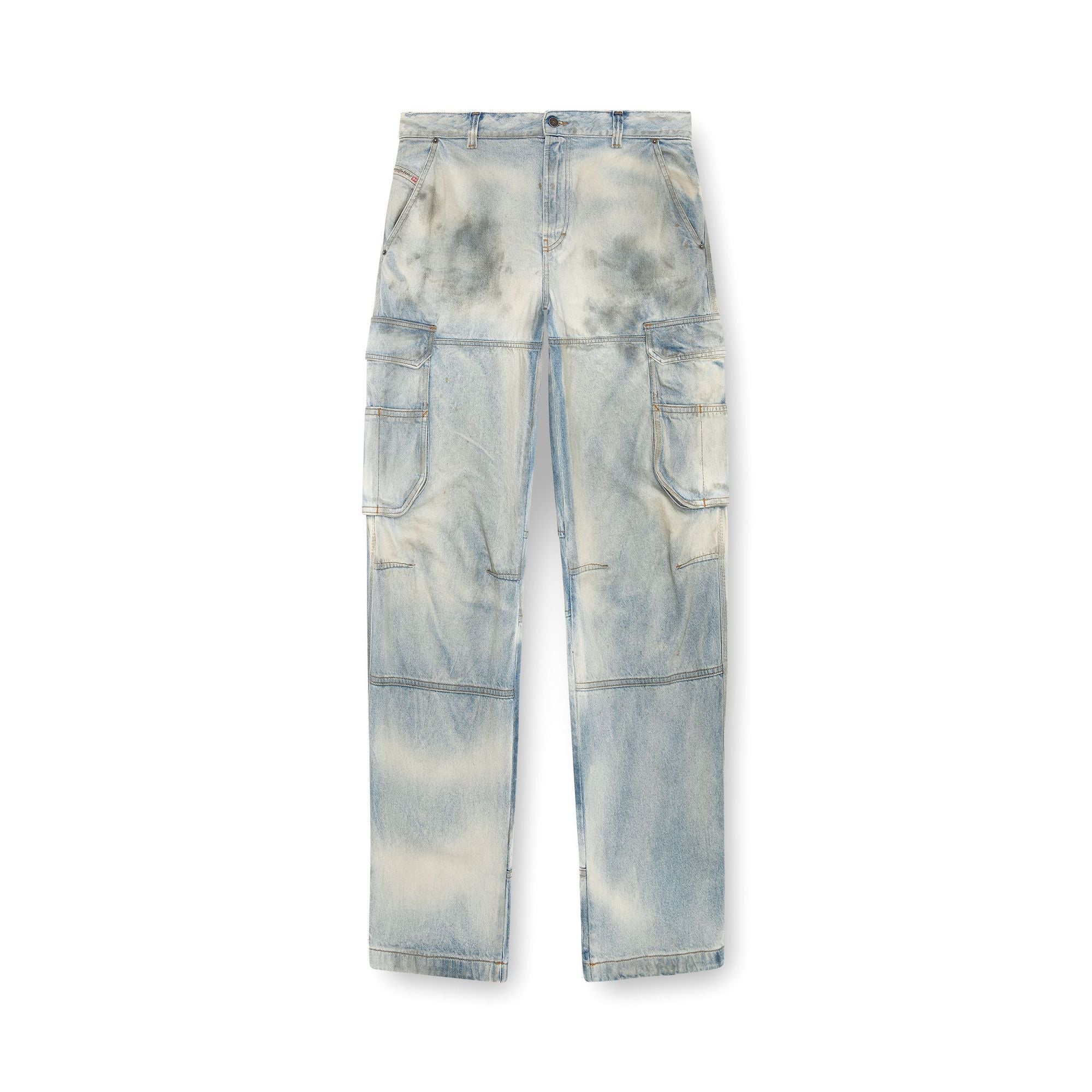 Men D-Fish-Cargo-S1 Trousers - Light Blue