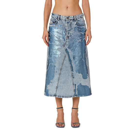 Women De-Pago-Mid-S Skirt - Blue
