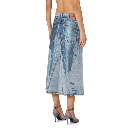 Women De-Pago-Mid-S Skirt - Blue