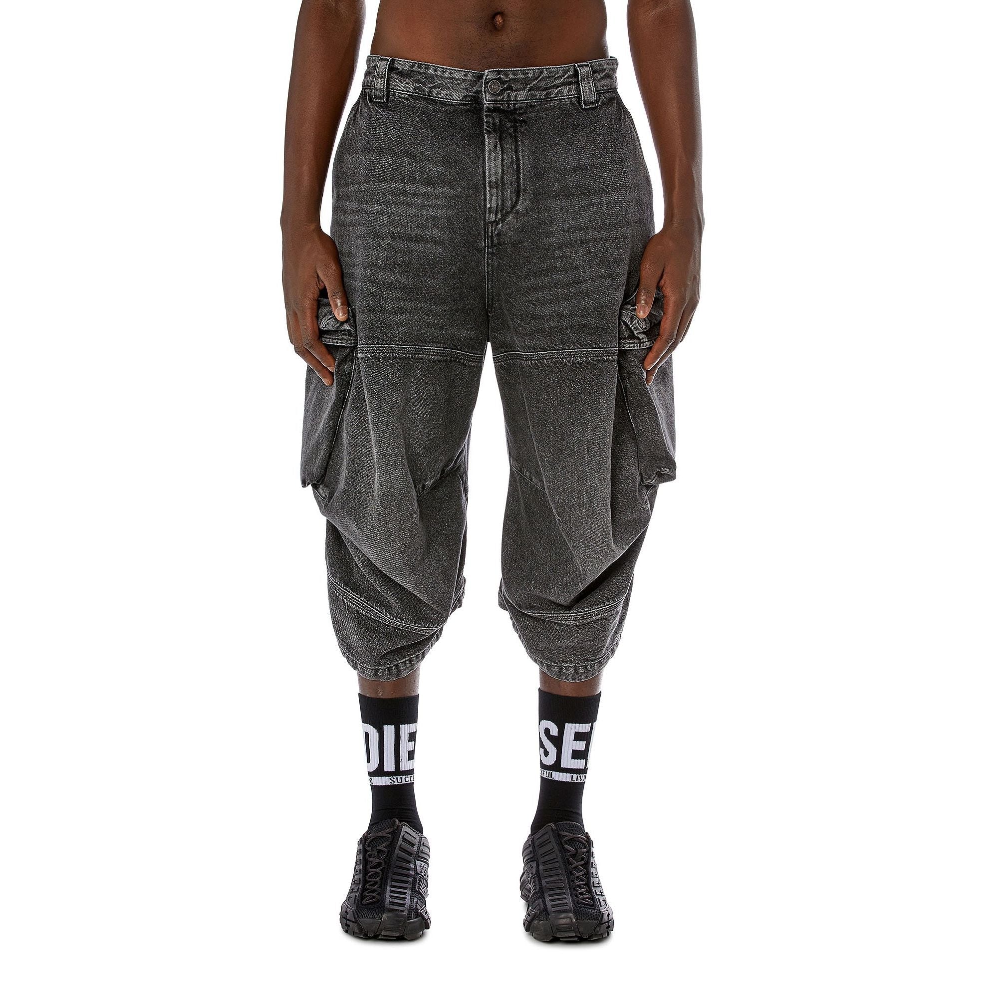 Men D-Arne-Short-S Shorts - Charcoal