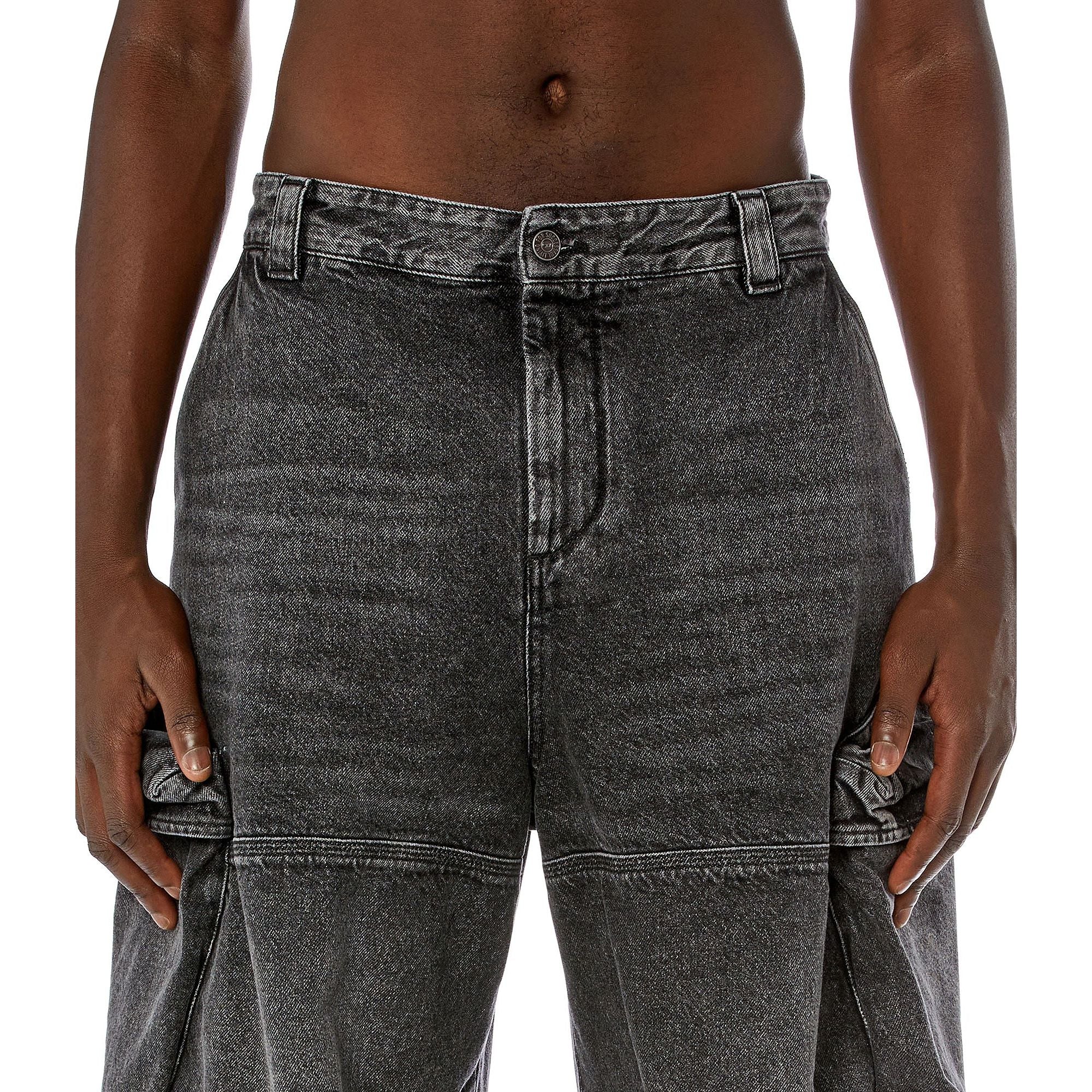 Men D-Arne-Short-S Shorts - Charcoal