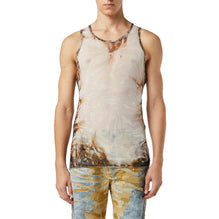 Men T-Lifty-Burn-Art T-Shirt - Light Beige