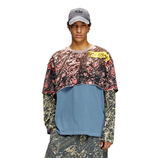 Men T-Besh-Camou T-Shirt - Blue Multi