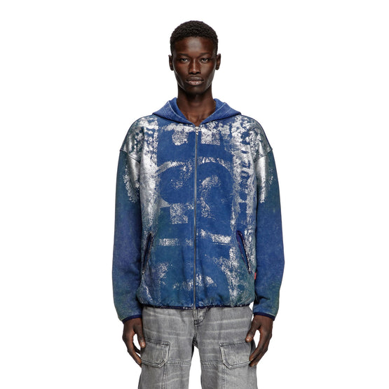 Men S-Loxty-Zip Sweat-Shirt - Ensign Blue