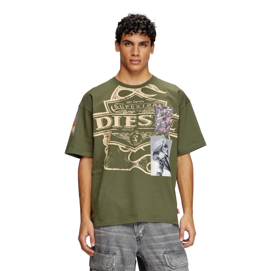 Men T-Boxt-Slits-R8 T-Shirt - Olive Night