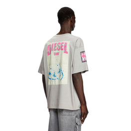 Men T-Boxt-Slits-R8 T-Shirt - Neutral Gray
