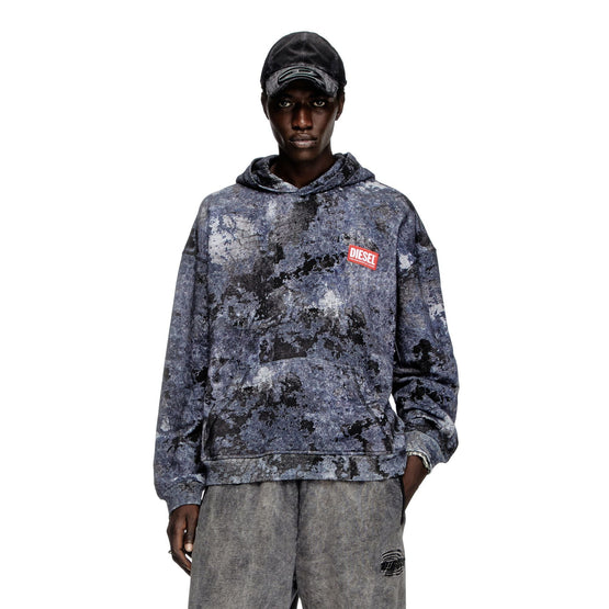 Men S-Boxt-Hood-R8 Sweat-Shirt - Charcoal