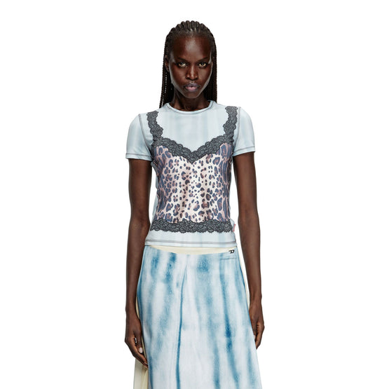 Women T-Ileni Top - Grey Multi