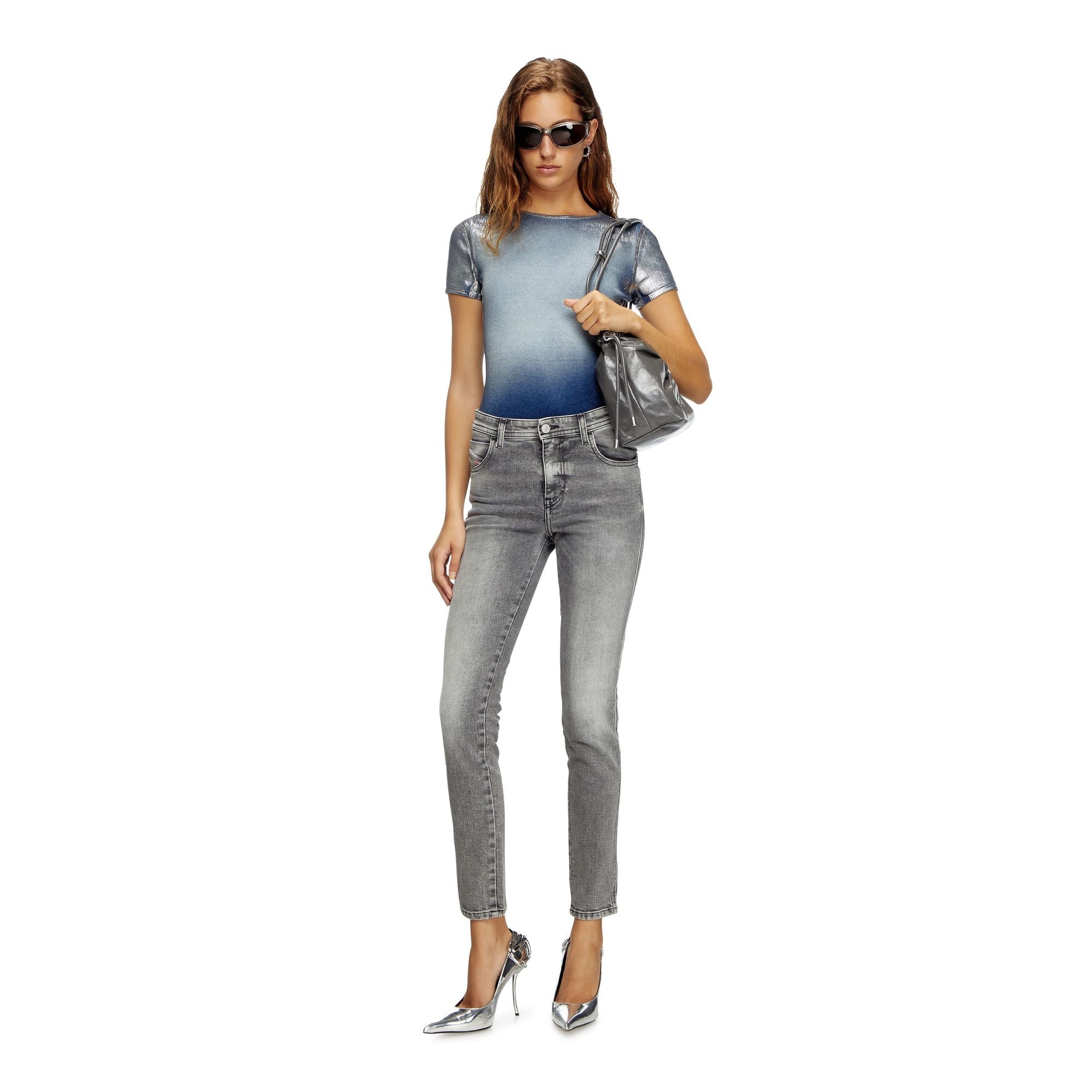 Women T-Ele-Long-Q1 T-Shirt - Blue