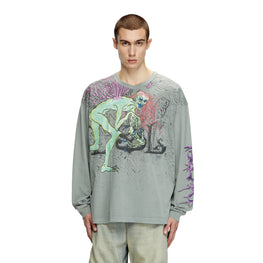 Men T-Boxt-Ls-R12 T-Shirt - Neutral Gray