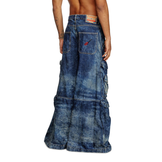 Men D-Giappo-Cargo-Dd Trousers - Navy