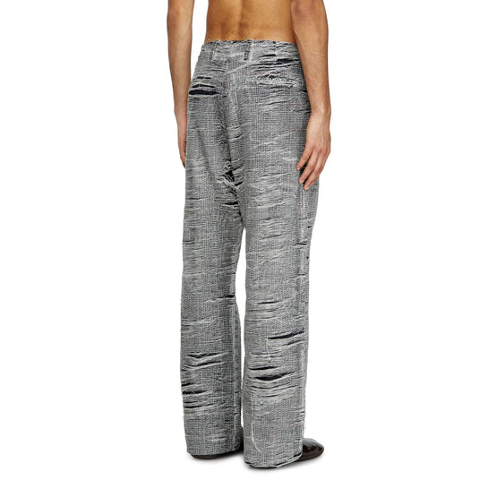 Men D-Boix-Fsg Trousers - Black Base Pied De Poule