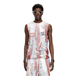 Men T-Per-Stripe T-Shirt - Ivory Pink