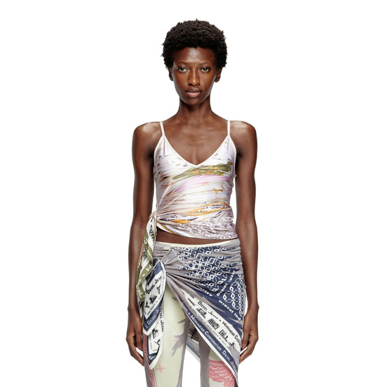 Women T-Lovsky Top - Ivory Multi