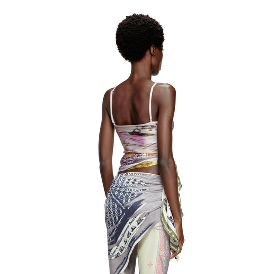 Women T-Lovsky Top - Ivory Multi