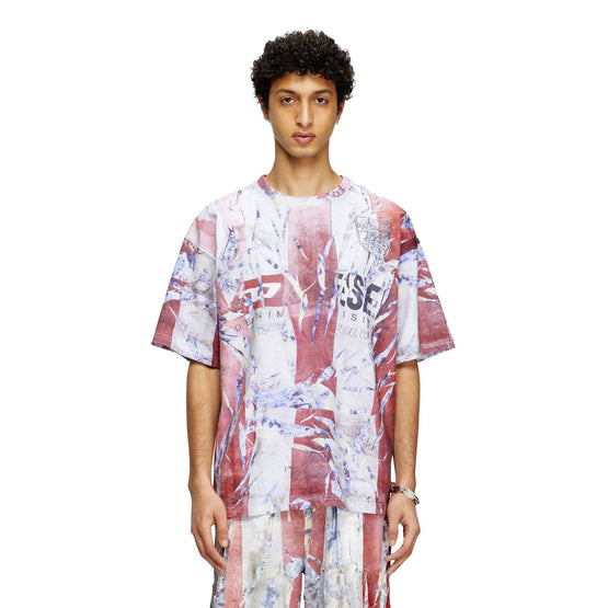 Men T-Boxt-R13 T-Shirt - Ivory Pink